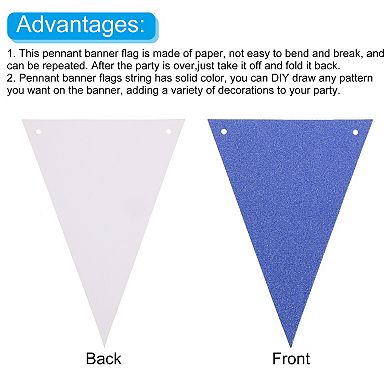 10 Pcs 10 Feet Pennant Banner Flags String Triangle Hanging Bunting Flags for Party Decorations
