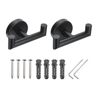 Double Towel Hook, 2Pack Stainless Steel Wall Mounted Hanger