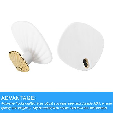 Towel Hooks, 4Pcs Stainless Steel Wall Hooks/Adhesive Hooks