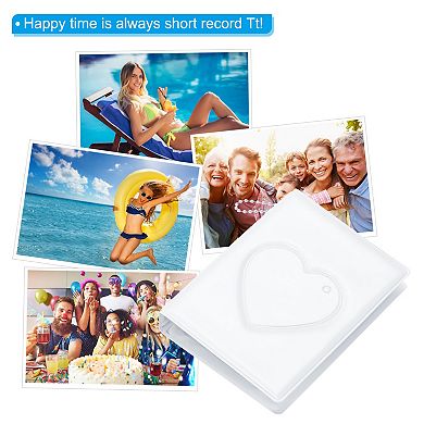 3 Inch Mini Photocard Binder Album with 32 Pockets Small Love Heart Picture Holder Book 1 Pack