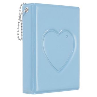 3 Inch Mini Photocard Binder Album with 32 Pockets Small Love Heart Picture Holder Book 1 Pack