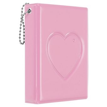 3 Inch Mini Photocard Binder Album with 32 Pockets Small Love Heart Picture Holder Book 1 Pack