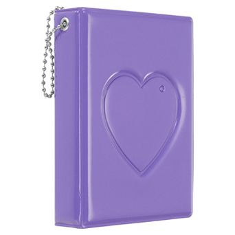3 Inch Mini Photocard Binder Album with 32 Pockets Small Love Heart Picture Holder Book 1 Pack