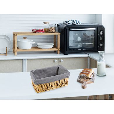 1 Pack Wicker Basket, Basket for Organizing, Storage Basket with Cloth, Storage Cube for Shelves