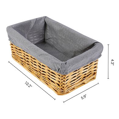 1 Pack Wicker Basket, Basket for Organizing, Storage Basket with Cloth, Storage Cube for Shelves