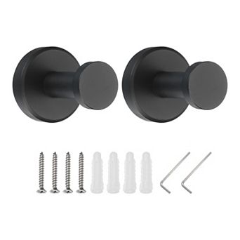 Towel Hooks for Hanging, 2 pc 304 Stainless Steel Round Mounted Hanger