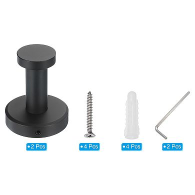 Towel Hooks for Hanging, 2Pcs 304 Stainless Steel Round Mounted Hanger