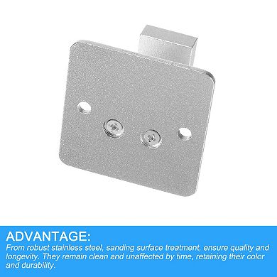 2Pcs Stainless Steel Square Towel Hooks Punch/Self Adhesive