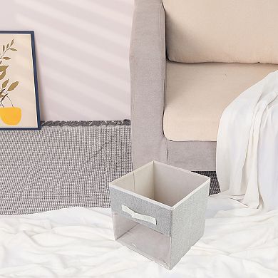 Storage Cube, Fabric Storage Bin with Handles, 3 Pack Collapsible Storage Basket 10.6*10.6*11in