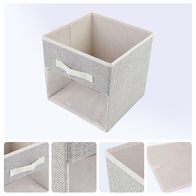 Storage Cube, Fabric Storage Bin with Handles, 3 Pack Collapsible Storage Basket 10.6*10.6*11in