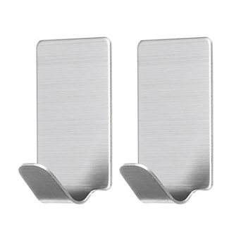 2 pc 43x25mm Stainless Steel Hat Hooks, Towel Hooks Robe Hooks(Silver)