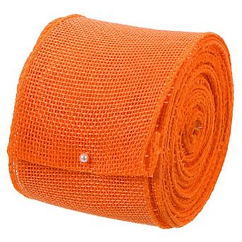 Burlap Wired Ribbon, 2-1/2 Inch x 10 Yards Fabric Ribbon Roll