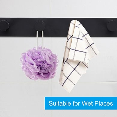 Coat Rack Wall Mount, 2 Pcs 11" Metal Round Wall Hooks Rail with 4 Hooks