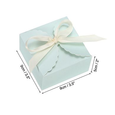 Gift Boxes, 10 Pcs Wedding Gift Boxes Paper Box with Ribbon 3.5 x 3.5 x 2 Inch for Gift Wrap Parties