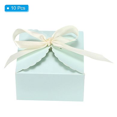 Gift Boxes, 10 Pcs Wedding Gift Boxes Paper Box with Ribbon 3.5 x 3.5 x 2 Inch for Gift Wrap Parties