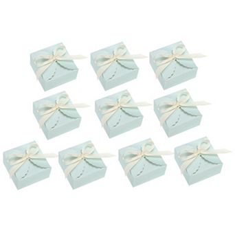 Gift Boxes, 10 pc Wedding Gift Boxes Paper Box with Ribbon 3.5 x 3.5 x 2 Inch for Gift Wrap Parties