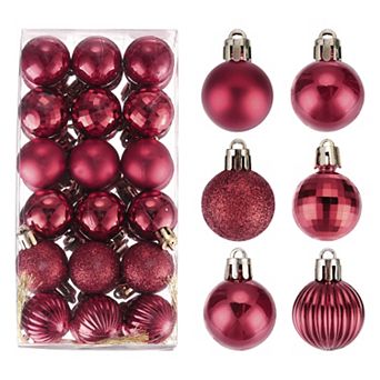 Christmas Tree Decorations Balls 1.2" for Party Decoration Wedding Holiday Christmas Decor 36 pc