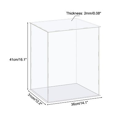 Display Case Box Acrylic Box Transparent Dustproof Protection Showcase 36x31x41cm for Collectibles