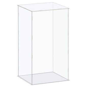 Display Case Box Acrylic Box Transparent Dustproof Protection Showcase 21x16x41cm for Collectibles