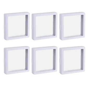 Floating Thin Film Display Box, ABS Frame Case 9cm x 9cm x 2cm Pack of 20