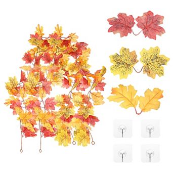 2 pc Fall Maple Leaf Garland,5.9Ft Garland Decor