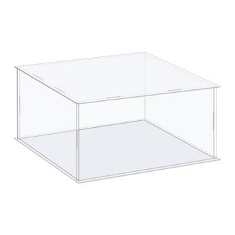 Display Case Box Acrylic Box Transparent Dustproof Protection Showcase 21x21x11cm for Collectibles