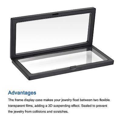 Floating Thin Film Display Box with Base 30cm x 9cm x 2cm