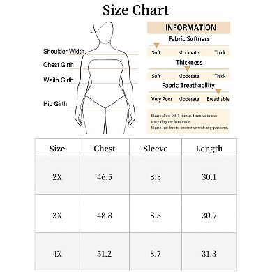 Plus Size Top for Women Summer Short Sleeve Round Neck Side Split Hem T-Shirts