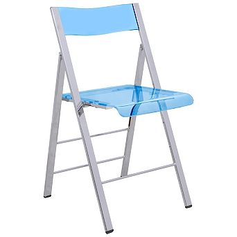 LeisureMod Menno Modern Acrylic Folding Chair, Set of 4