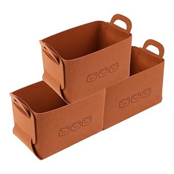 3 Pack Storage Cube, Storage Bin with Handles for Shelves Closet, Collapsible Storage Basket