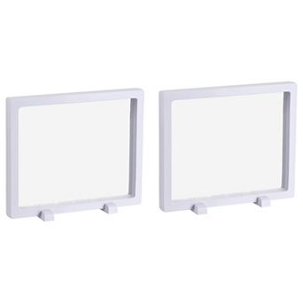 Floating Thin Film Display Box with Base 18cm x 18cm x 2cm Pack of 2