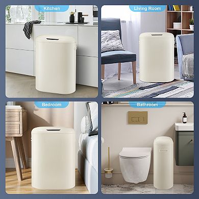 14.5 Gallon Automatic Trash Can with Lid