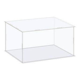Display Case Box Acrylic Box Transparent Dustproof Protection Showcase 31x21x16cm for Collectibles