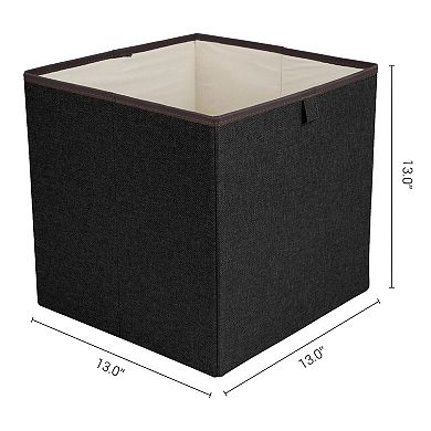 Storage Cube, Fabric Storage Bin for Shelves Closet, Set of 3 Collapsible Storage Baskets 13*13*13in
