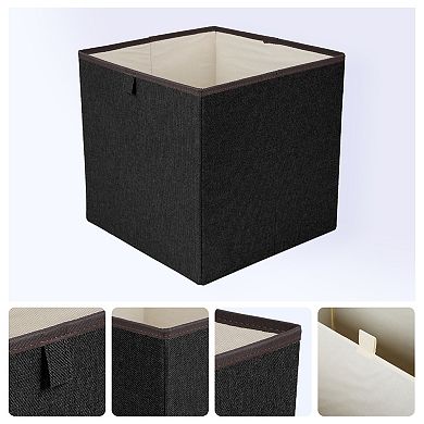 Storage Cube, Fabric Storage Bin for Shelves Closet, Set of 3 Collapsible Storage Baskets 13*13*13in