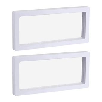 Floating Thin Film Display Box, ABS Frame Case 18cm x 9cm x 2cm Pack of 2