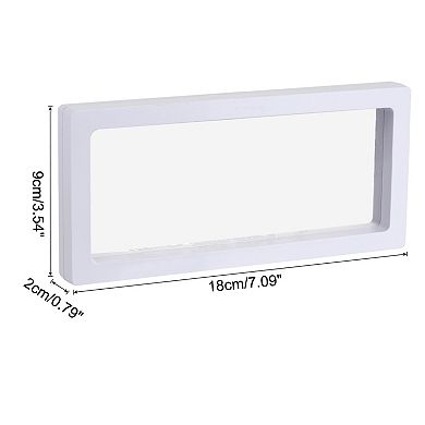Floating Thin Film Display Box, ABS Frame Case 18cm x 9cm x 2cm Pack of 2