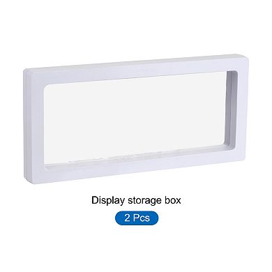 Floating Thin Film Display Box, ABS Frame Case 18cm x 9cm x 2cm Pack of 2