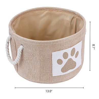 Cotton Storage Cube, Collapsible Storage Bin with Handles for Shelves Closet 1 Pack, 13*8.1in