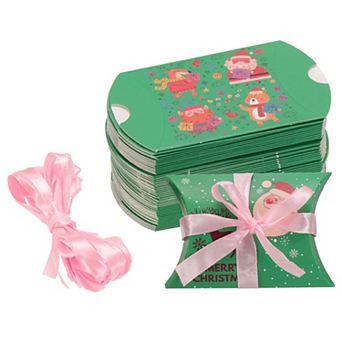 50 pc Pillow Boxes 3.5 x 2.8 x 1 Inch Gift Boxes, Presents Paper Candy Favor Boxes