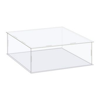 Display Case Box Acrylic Box Transparent Dustproof Protection Showcase 26x26x11cm for Collectibles