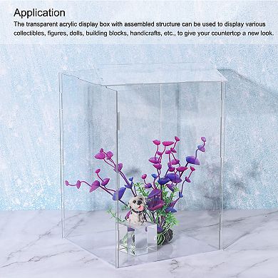 Display Case Box Acrylic Box Transparent Dustproof Protection Showcase 26x26x11cm for Collectibles
