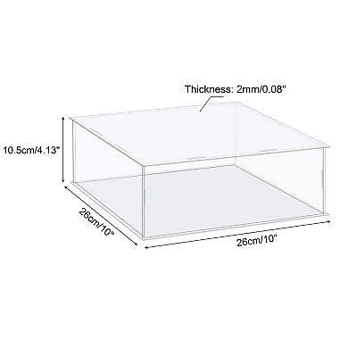Display Case Box Acrylic Box Transparent Dustproof Protection Showcase 26x26x11cm for Collectibles