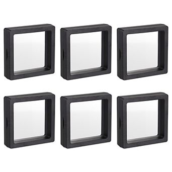 Floating Thin Film Display Box, ABS Frame Case 7cm x 7cm x 2cm Pack of 20