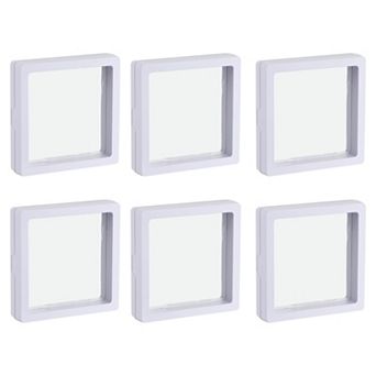 Floating Thin Film Display Box, ABS Frame Case 7cm x 7cm x 2cm Pack of 20