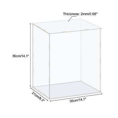 Display Case Box Acrylic Box Dustproof Protection Showcase 36x21x36cm
