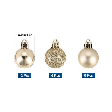 Christmas Ball Christmas Tree Decorations Balls Silver 1.6" for Decoration Christmas Decor 24Pcs