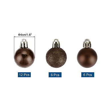 Christmas Ball Christmas Tree Decorations Balls Silver 1.6" for Decoration Christmas Decor 24Pcs