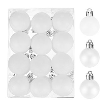 Christmas Ball Christmas Tree Decorations Balls Silver 1.6" for Decoration Christmas Decor 24 pc