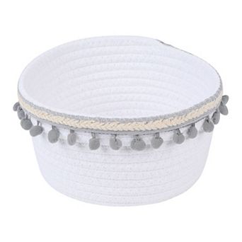 1 Pack Woven Storage Basket, Shelf Closet Storage Bin for Key Tray Bowl for Entryway Desk 8.1*3.7in
